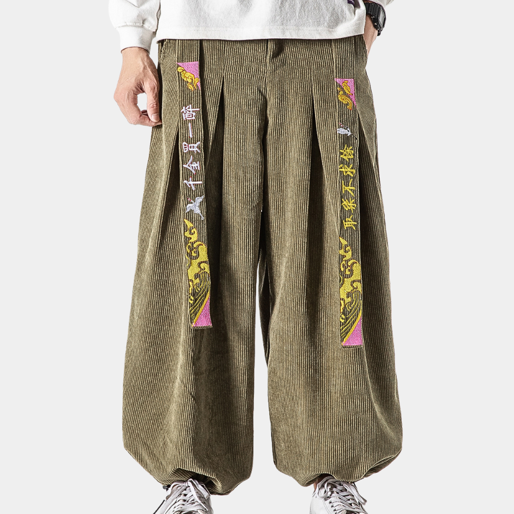 Adrian - Pantalon d'été tendance en velours côtelé pour hommes