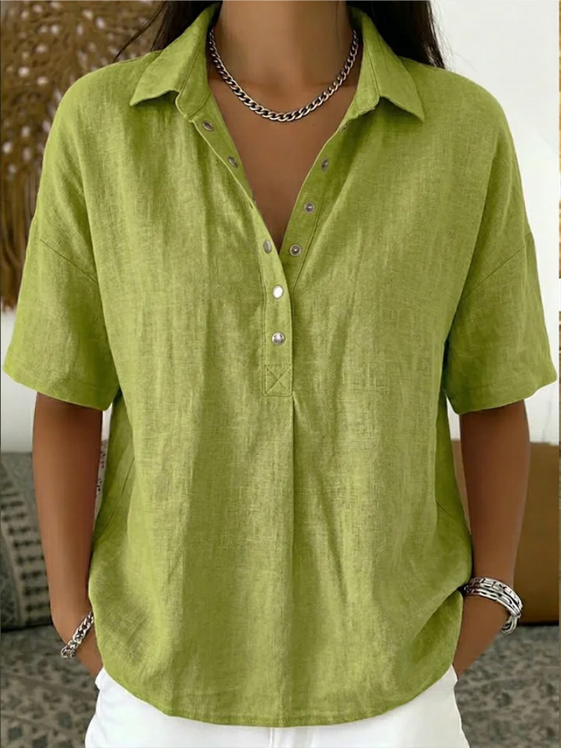 Blouse avec col et détail à boutons