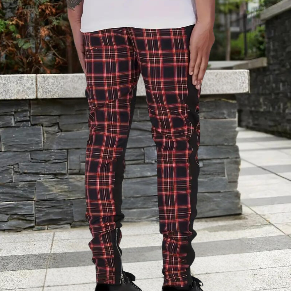 ALOIS - Pantalon d'été classique à carreaux pour hommes