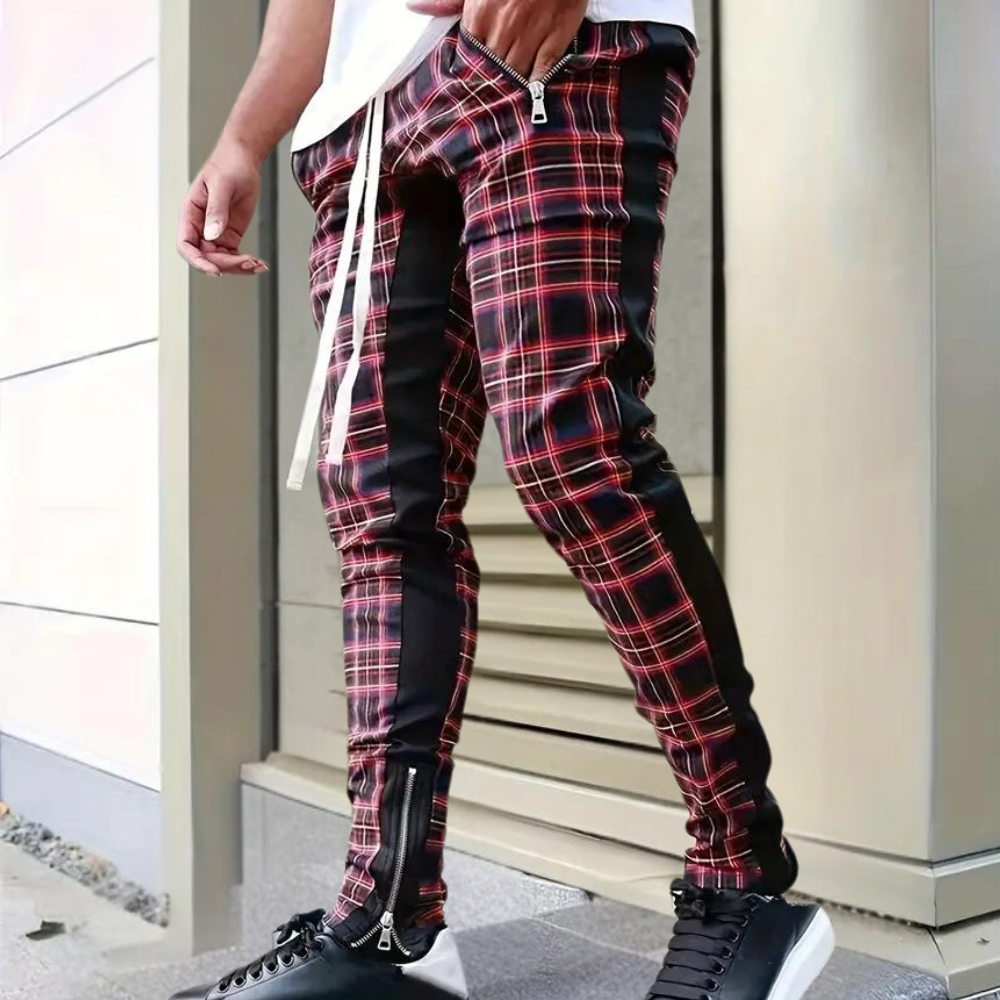 ALOIS - Pantalon d'été classique à carreaux pour hommes