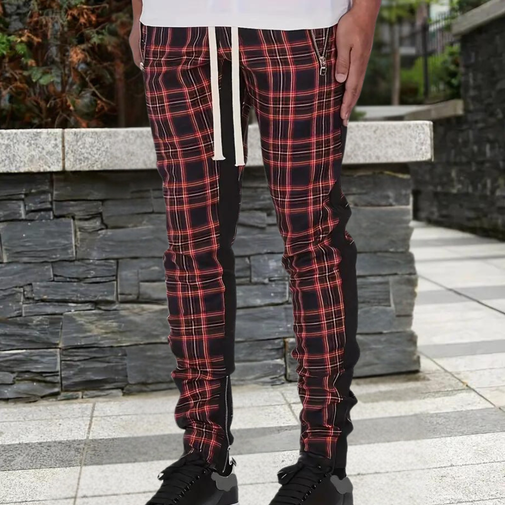 ALOIS - Pantalon d'été classique à carreaux pour hommes